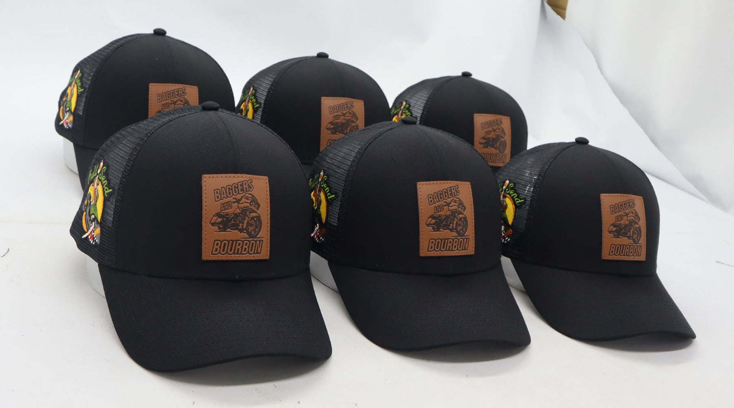 Baggers and Bourbon Trucker Hat with Full Send Patch
