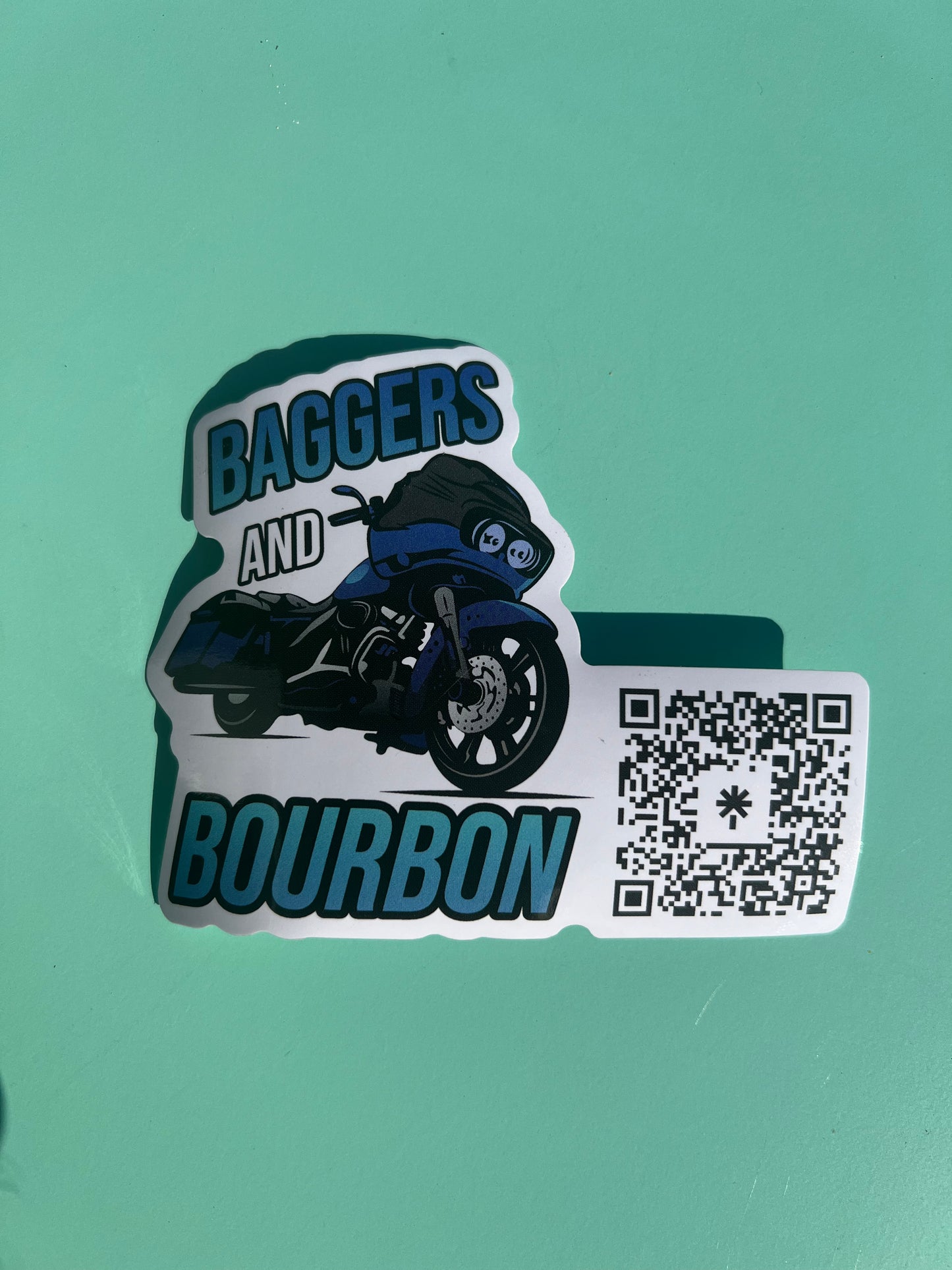 Baggers and Bourbon Sticker with QR Code